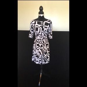 Women’s MSK Black & White Dress - SZ M